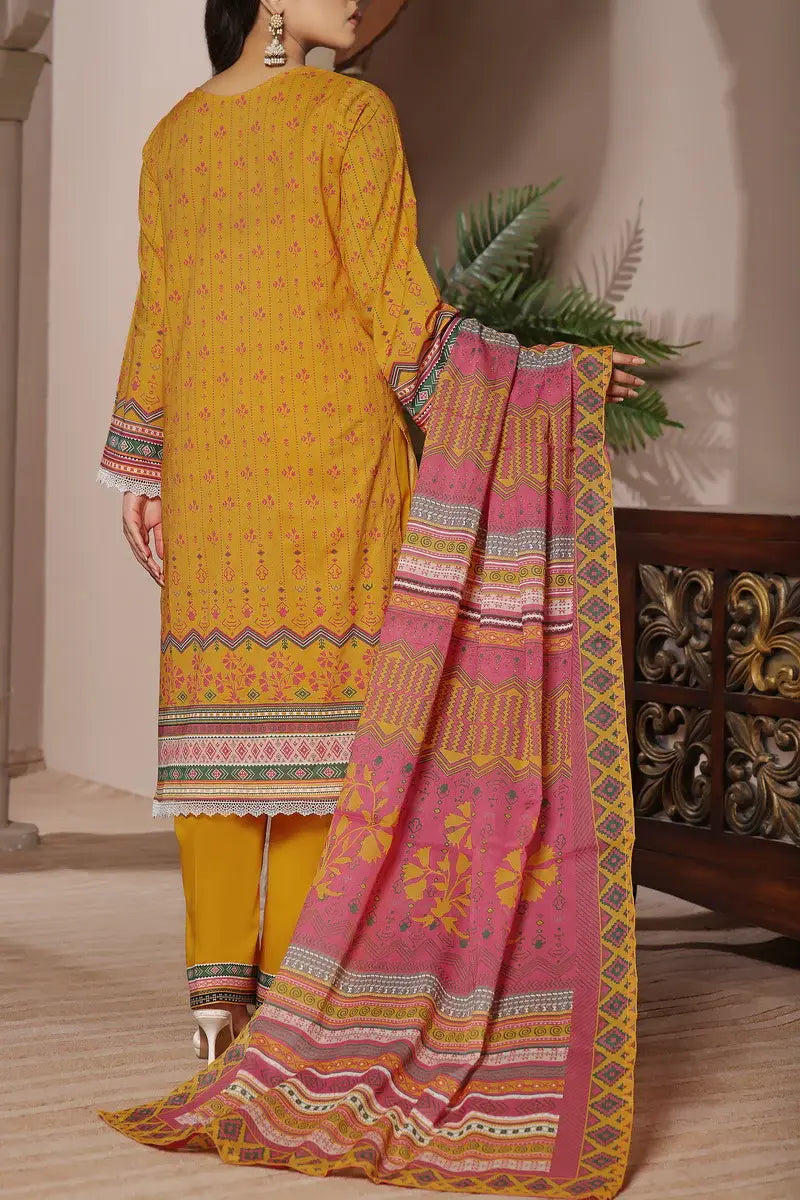 VS Textiles Mills 3PC MISRI Lawn Collection - Yellow (UNSTITCHED)