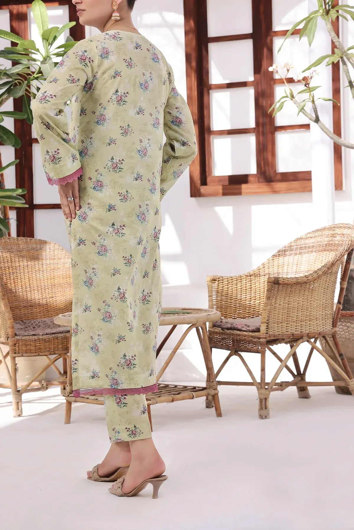 VS Textile Mills Korean Co-ords Lawn Suit - Skin (UNSTITCHED)