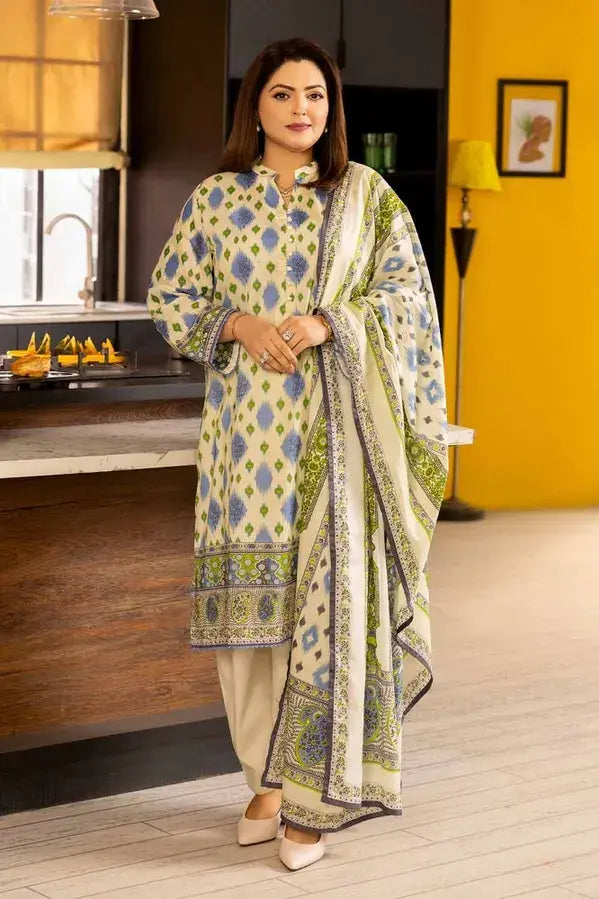 GUL AHMED MOTHER COLLECTION - 3 PIECE PRINTED LAWN SUIT - PISTA (UNSTITCHED)