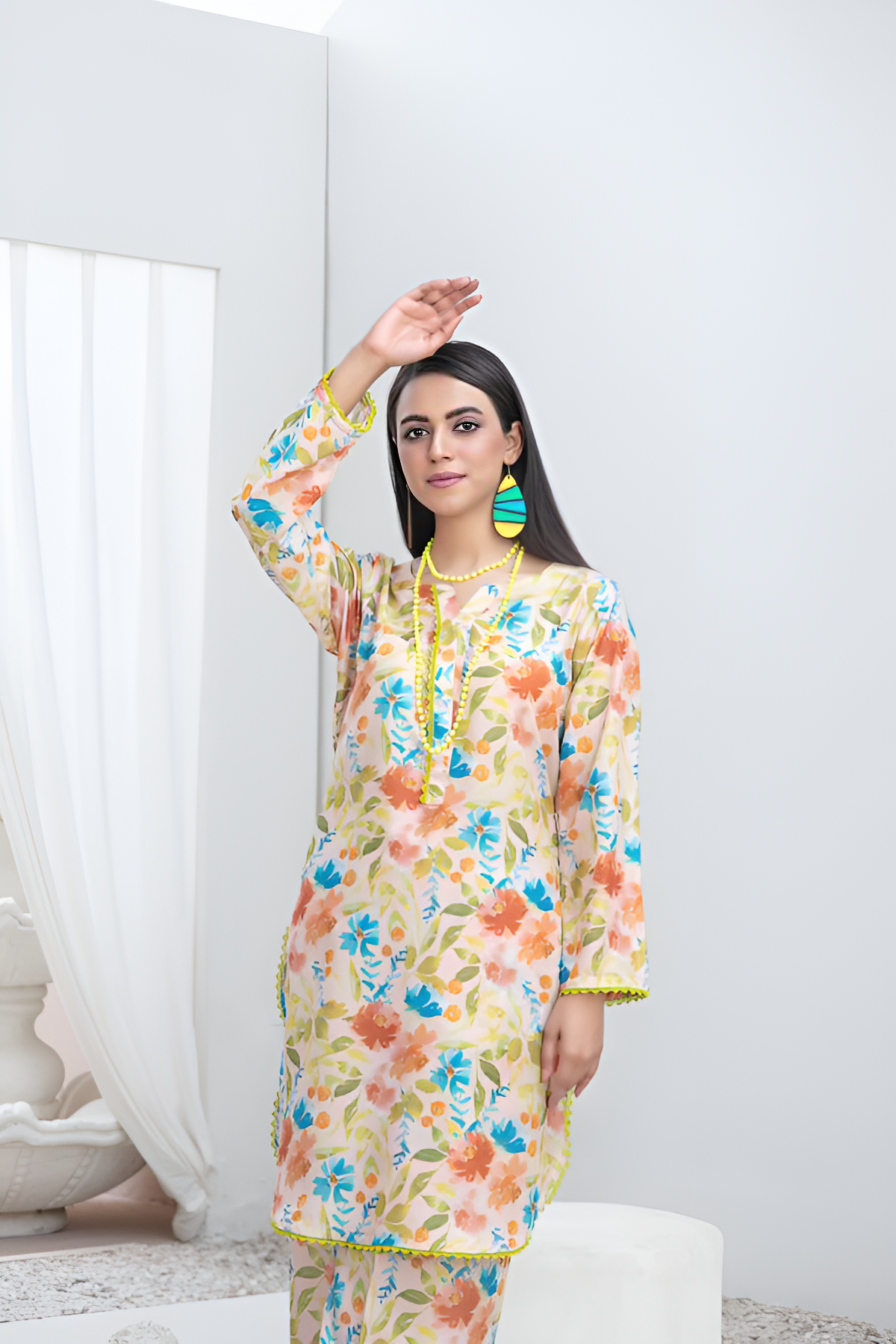 TAWAKKAL FABRICS - 2 PIECE DIGITAL PRINTED SUIT - PISTA (UNSTITCHED)