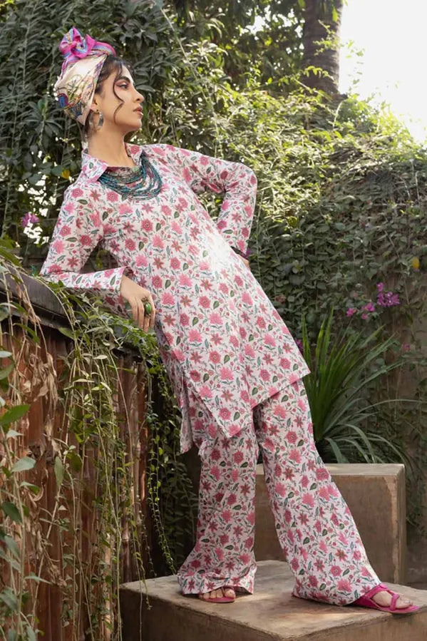 GUL AHMED 2 PIECE PRINTED LAWN SUIT - Light Pink (UNSTITCHED)