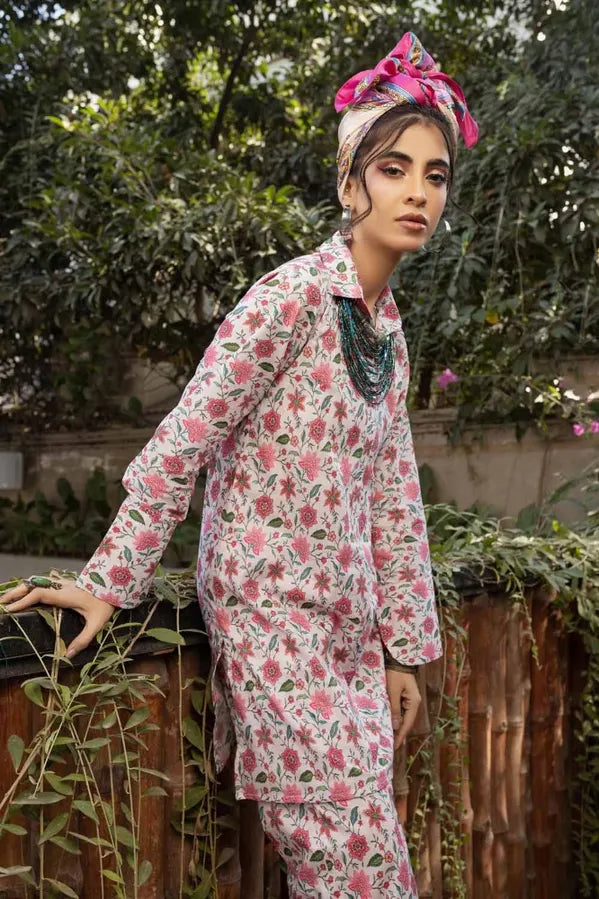 GUL AHMED 2 PIECE PRINTED LAWN SUIT - Light Pink (UNSTITCHED)